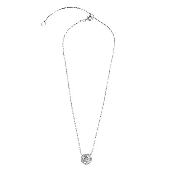 Certified 1ct. t.w. Brilliant Cut Diamond Necklace - Picture 5 of 15